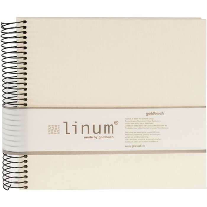 Goldbuch Album a spirale Quaderno Linum beige 22x20 cm 40 pagine color crema