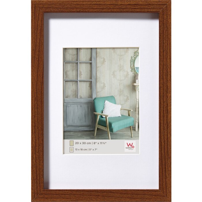 Cornice di legno Stoccolma noce 10x15 cm