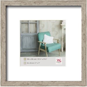 Walther Cornice in legno grigio Stoccolma 30x30 cm con...