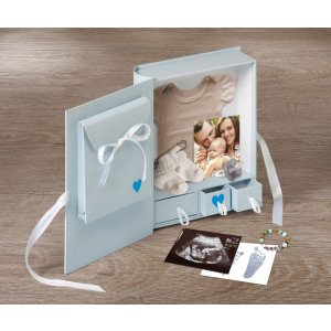 Walther Baby Box Baby Animal blu 27x24,5x7 cm
