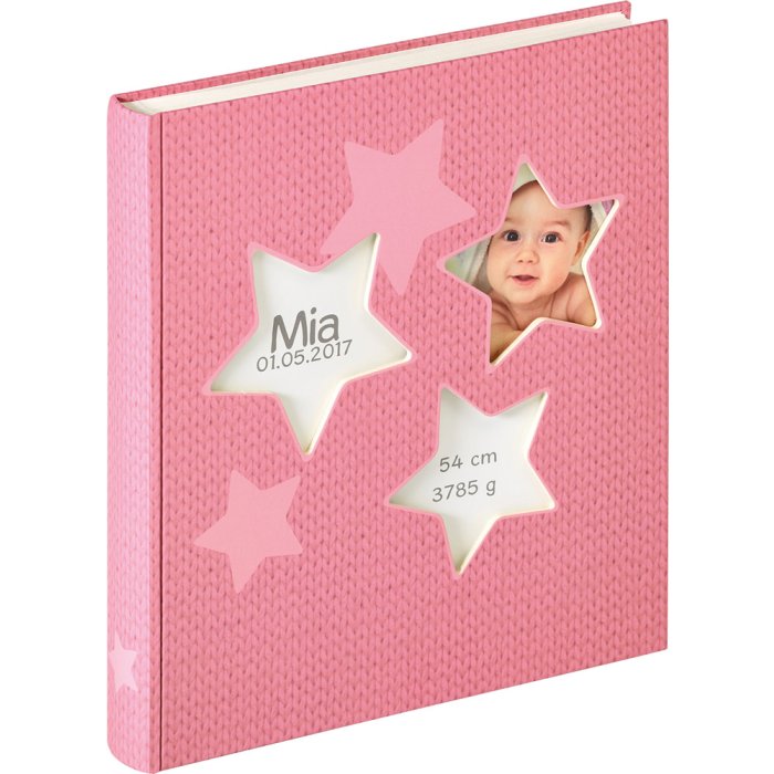 Walther Baby Album Estrella rosa 28x30,5 cm 50 pagine bianche