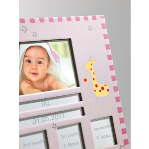 Cornice Baby Animal, rosa, 22x28 cm