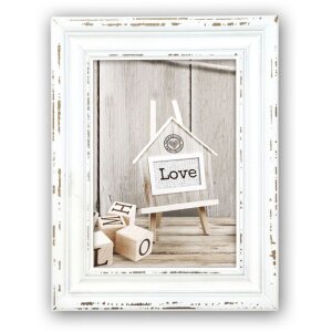 Cornice di legno Rivoli 10x15 cm bianco
