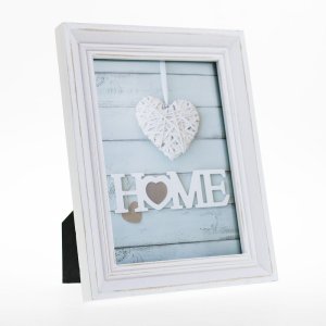 Cornice in legno Vintage 50x70 cm bianco