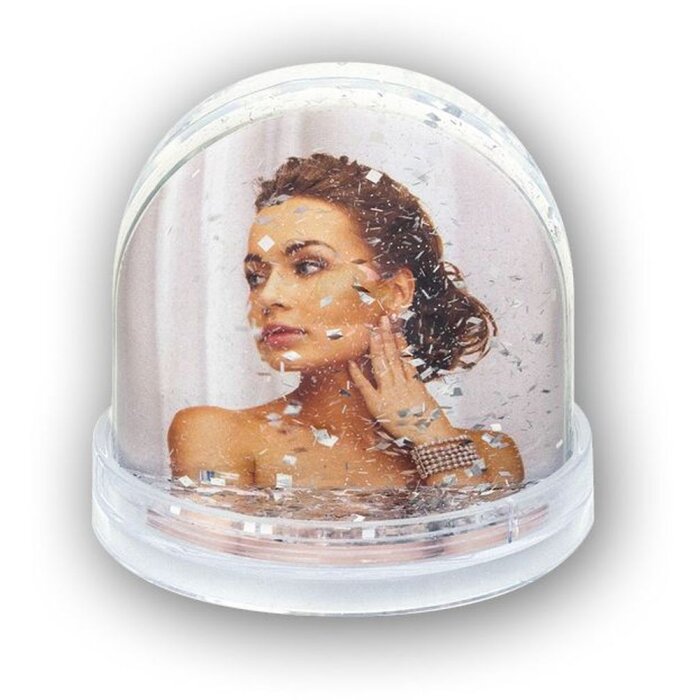 Palla glitterata fotografica 6,5x6,2 cm