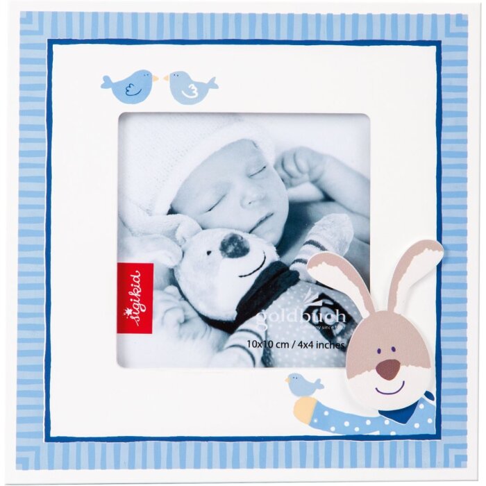 Semmelbunny Baby Portrait Frame blu per 1 foto 10x10 cm