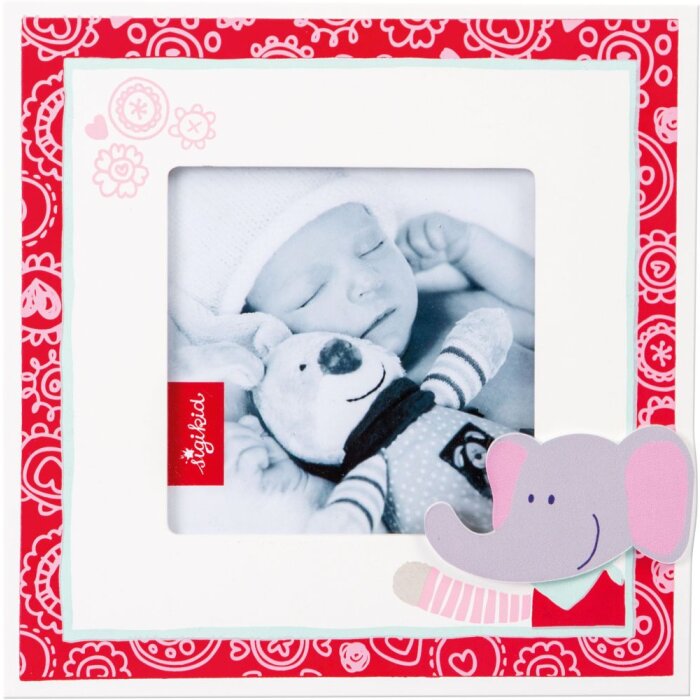 Ele Bele Baby Portrait Frame rosso per 1 foto 10x10 cm