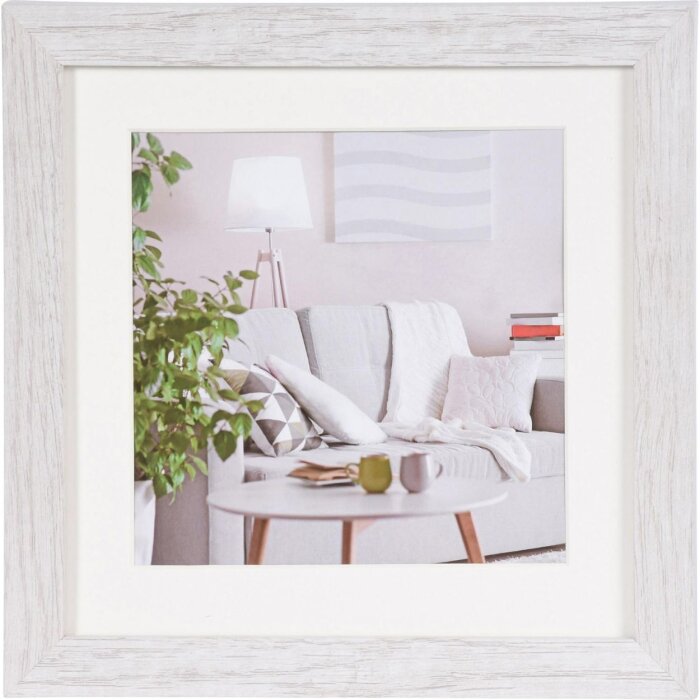 Cornice moderna 20x20 cm bianco