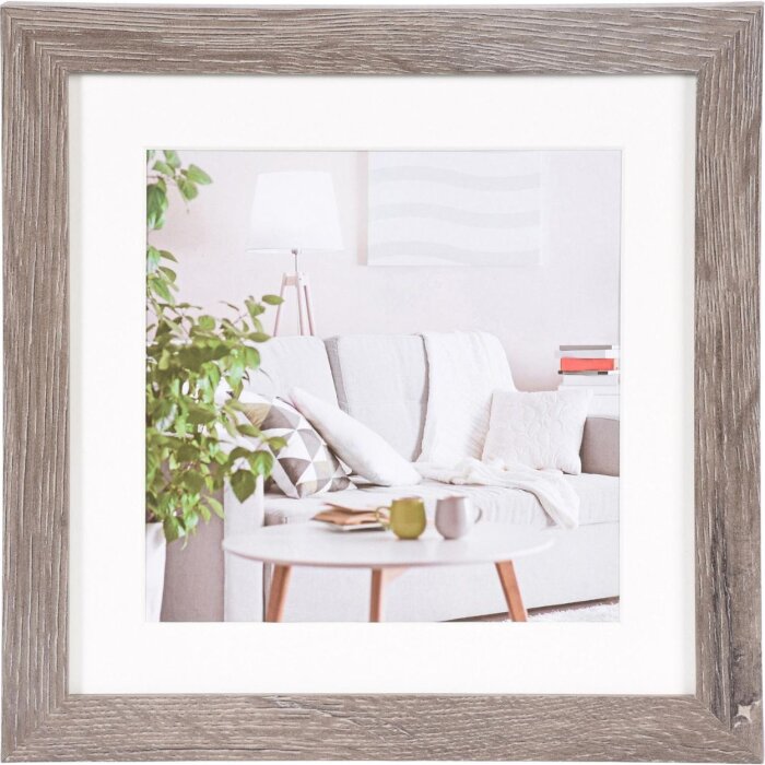 Cornice moderna 20x20 cm grigio scuro