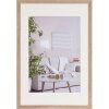 Henzo Cornice moderna 40x60 cm marrone medio con passepartout 30x45 cm