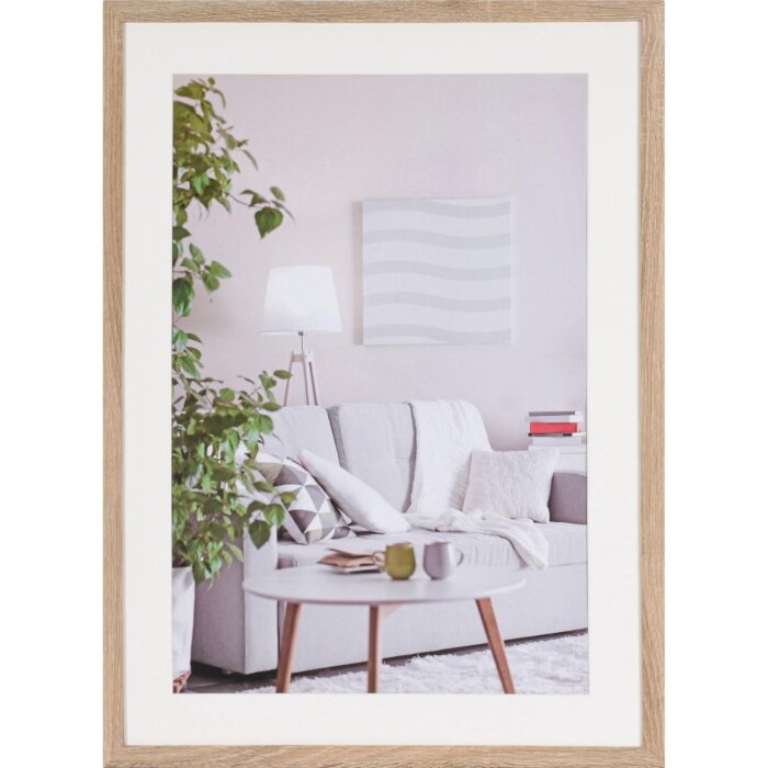 Cornice Henzo moderna 50x70 cm marrone medio con passe-partout 40x60 cm