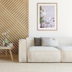 Cornice Henzo moderna 50x70 cm marrone medio con passe-partout 40x60 cm
