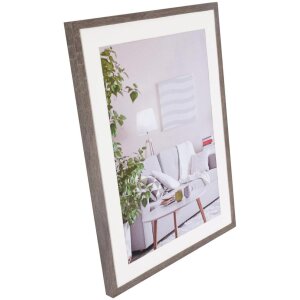 Henzo Cornice moderna 50x70 cm grigio scuro con passepartout 40x60 cm