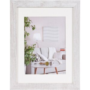 Henzo Cornice moderna 18x24 cm bianca con passe-partout...
