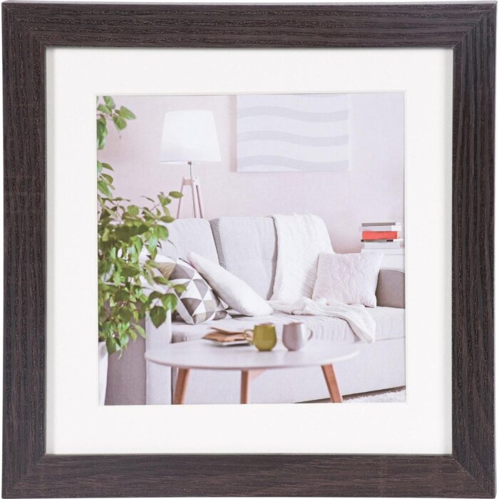 Cornice moderna 20x20 cm marrone scuro
