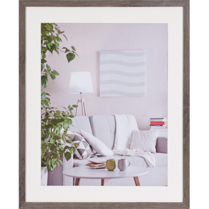 Henzo Cornice moderna 50x60 cm grigio scuro con passepartout 40x50 cm