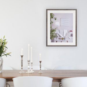 Henzo Cornice moderna 50x60 cm grigio scuro con passepartout 40x50 cm