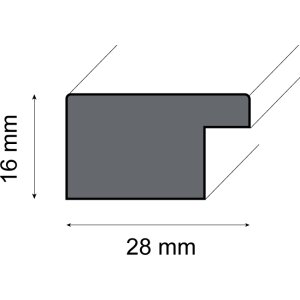 Cornice Metallise 18x24 cm grigio