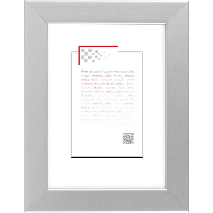Cornice in legno MAT 50x70 cm argento