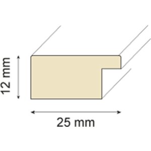 Cornice in legno MAT 50x70 cm argento