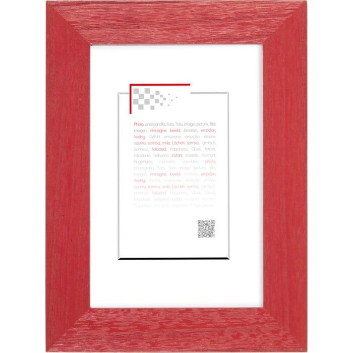 Cornice di legno Tutti Frutti 10x15 cm rosso