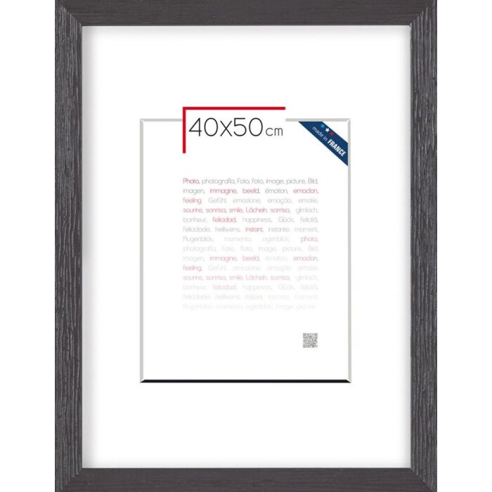 Cornice in legno Karma 40x50 cm nero