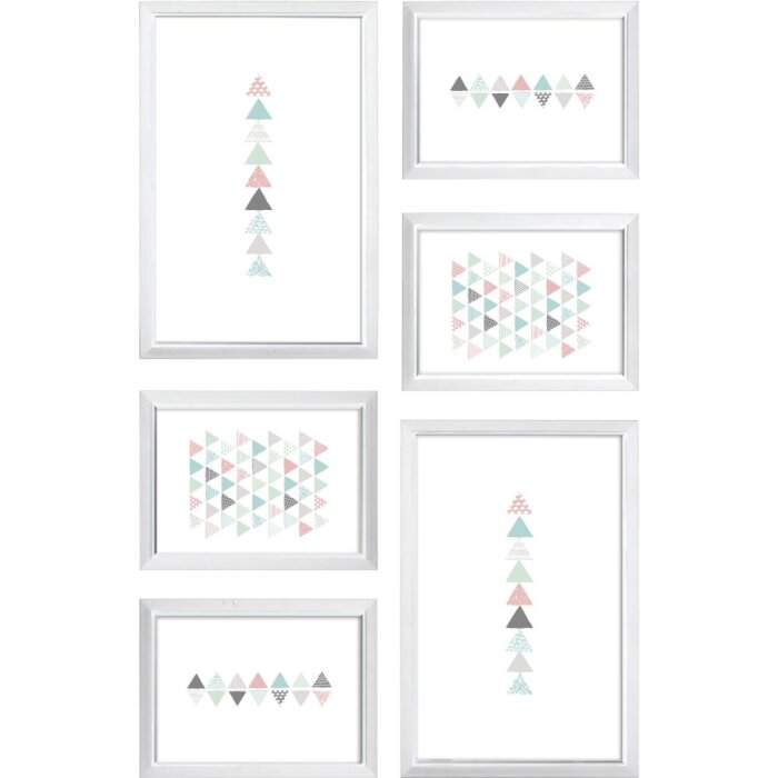 Set di cornici Easy 6 bianco 13x18 cm e 18x28 cm
