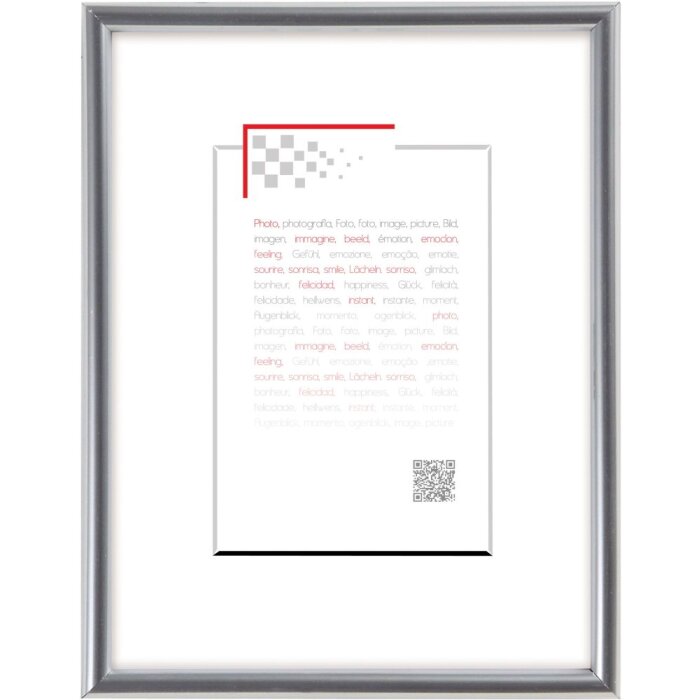 Cornice in plastica Gallery 18x24 cm argento