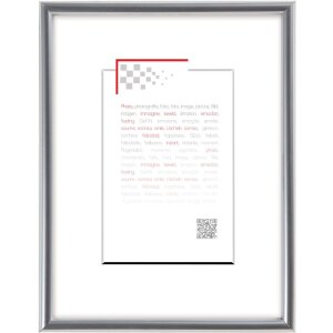 Cornice in plastica Gallery 18x24 cm argento