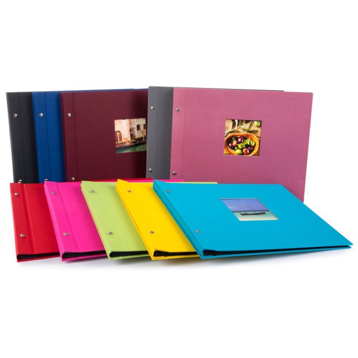 Album a vite Goldbuch Bella Vista assortito 39x31 cm 40 pagine nere