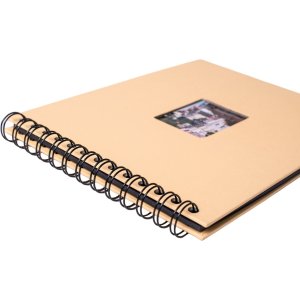 HNFD album a spirale BULDANA melone a righe 23x17 cm 40 pagine nere