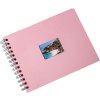 HNFD album a spirale BULDANA rosa a coste 23x17 cm 40 pagine nere