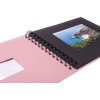 HNFD album a spirale BULDANA rosa a coste 23x17 cm 40 pagine nere