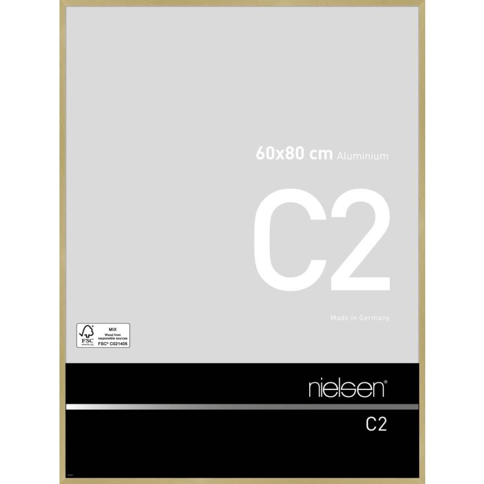 Telaio in alluminio C2 struttura oro opaco 60x80 cm