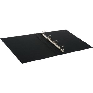 Goldbuch Raccoglitore ad anelli A4 Linum nero 26x32 cm Meccanismo a 4 anelli