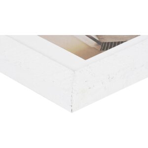 Cornice Henzo in legno Driftwood 10x15 cm bianco con passe-partout