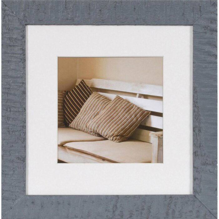 Telaio in legno Henzo blu Driftwood 20x20 cm con Passepartout 13x13 cm