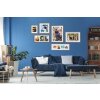Telaio in legno Henzo blu Driftwood 20x20 cm con Passepartout 13x13 cm