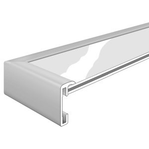 Cornice in alluminio 70x100 cm nero opaco