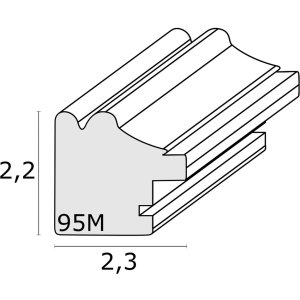 Cornice in plastica argento 13,0 x18,0 cm S95MD
