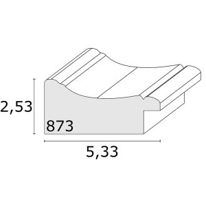 Cornice in legno argentato 60,0 x80,0 cm S873D