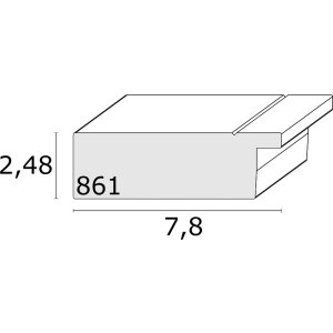 Cornice in plastica argento 50,0 x70,0 cm S861D