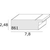 Cornice in plastica argento 50,0 x70,0 cm S861D