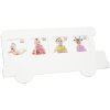 Cornice per bambini Bus in legno bianco 7,0 x8,0 cm