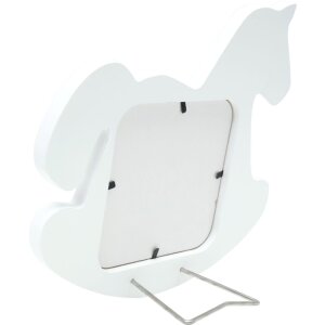 Cornice per bambini cavallo a dondolo in legno bianco 11,0 x 11,0 cm