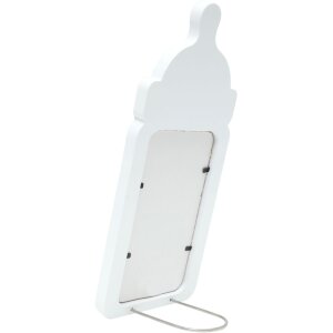 Cornice per bambini biberon legno bianco 8,0 x15,0 cm