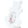 Cornice per bambini orso in legno bianco 10 cm