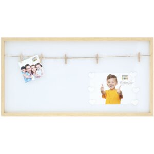 Lavagna magnetica S68LH1 in legno naturale 25x50 cm