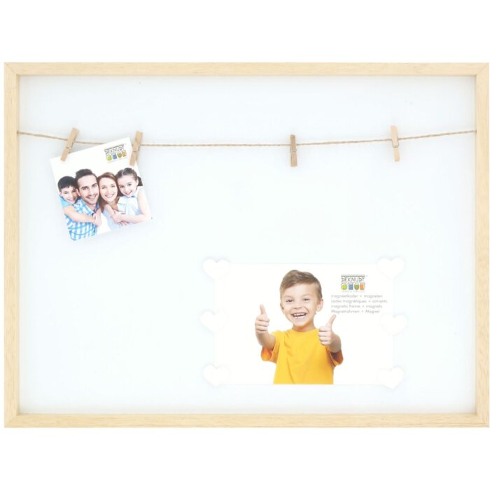 Lavagna magnetica S68LH1 in legno naturale 30x40 cm