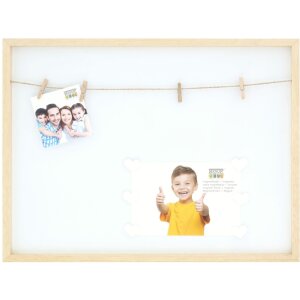 Lavagna magnetica S68LH1 in legno naturale 30x40 cm